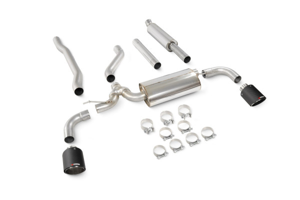 Scorpion Exhaust Resonated Cat Back System MINI Clubman F54 2015-18 - Carbon Fibre 114mm Ascari Trims