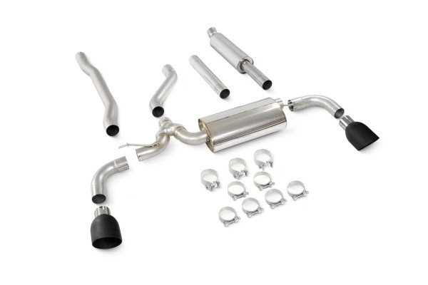 Scorpion Exhaust Resonated Cat Back System MINI Clubman F54 2015-18 - Ceramic Black 114mm Daytona Trims