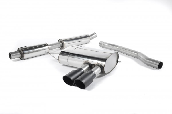 Milltek Exhausts Catback System Cerakote Black Tips Twin 90mm GT90 - Resonated MINI F56 Non-GPF Cooper