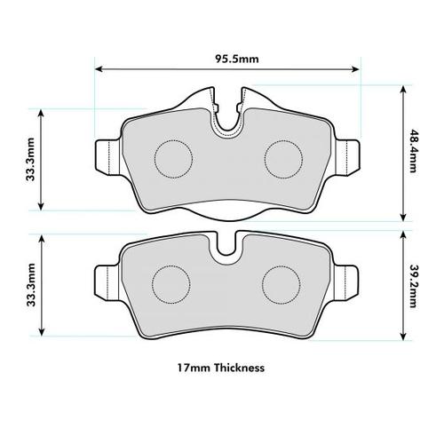 PBS ProTrack ProRace Rear Brake Pads R56 Cooper S + JCW 8472