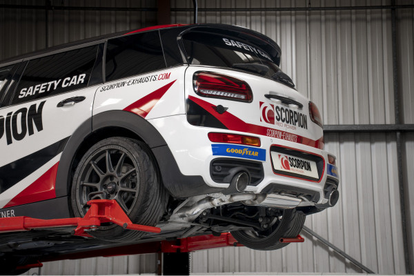 Scorpion Exhaust GPF Back System MINI Clubman F54 2019-24 - Ceramic Black 114mm Daytona Trims