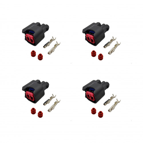 Bosch Injector Adaptors Cut & Crimp Plugs Connectors (Set of 4)