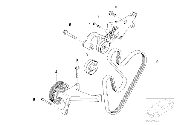 MINI OEM Aircon Idler Delete Pulley R52 R53