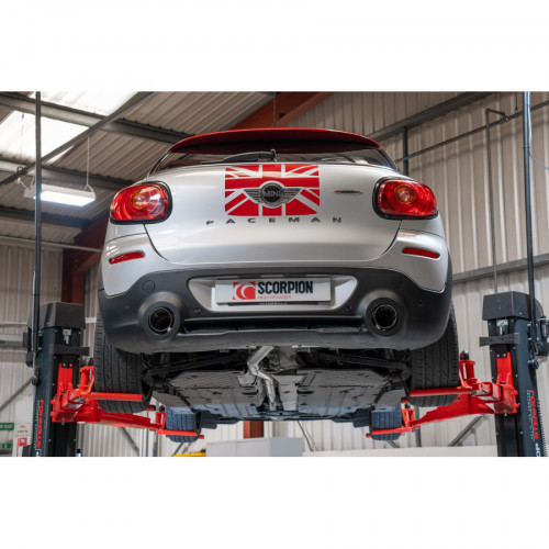 Scorpion Exhausts Catback System 100mm Ceramic Black Daytona - Non-Resonated MINI R60 Countryman R61 Paceman Cooper S All4