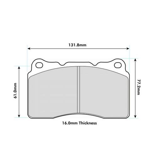 PBS ProTrack ProRace ProComp Front Brake Pads Renault Megane 265 Brembo 8017
