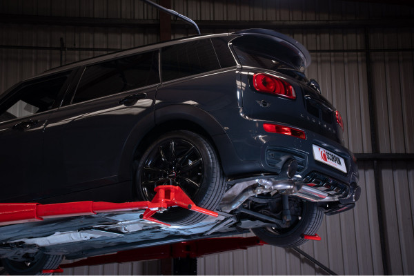 Scorpion Exhaust Non Resonated Cat Back System MINI Clubman F54 2015-18 - Carbon Fibre 114mm Ascari Trims