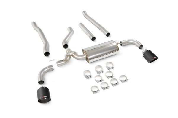 Scorpion Exhaust Non Resonated Cat Back System MINI Clubman F54 2015-18 - Carbon Fibre 114mm Ascari Trims