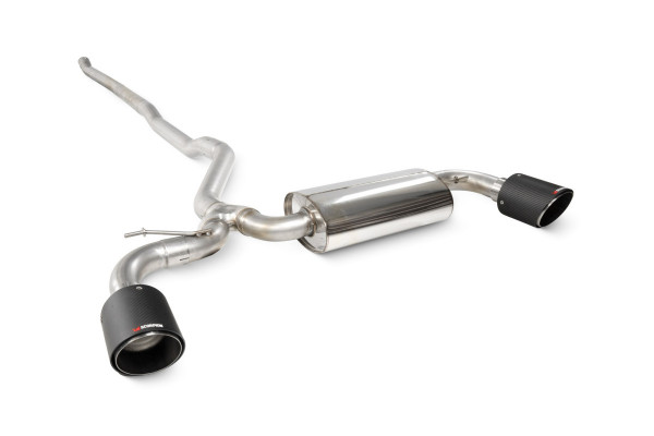Scorpion Exhaust Non Resonated Cat Back System MINI Clubman F54 2015-18 - Carbon Fibre 114mm Ascari Trims