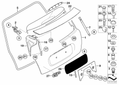 MINI R53 JCW GP Rear Number Plate Surround - Decal Adhesive Film